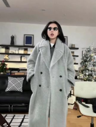 软fufu云朵感!泰迪长款大衣|从领口暖到脚踝,梨形身材藏肉神器!寒冬通勤也能美成焦点!#泰迪大衣 #冬季必备 #我的双11必买清单 #来抖音商城双11领超级补贴 #来双11解锁秋冬本命穿搭