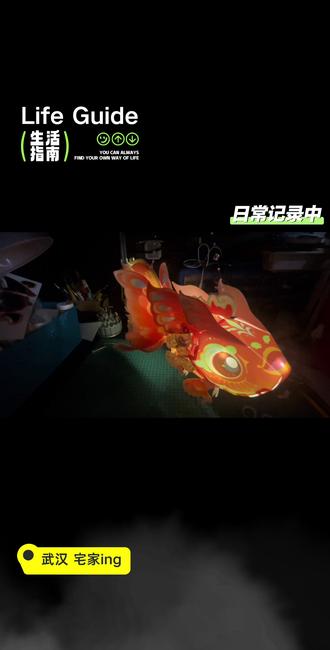 #非遗在身边 #元宵节灯笼 #鱼灯#手艺人的日常 #做手工我是认真的 元宵节手工大赛第二弹来喽!为了照顾到有闺女的爹妈,今天做一下鱼灯,不能照着非遗“鱼灯”工艺制作,简单帮各位爹妈避一下坑吧,材料包网上都有卖,看成品效果吧!家里没有闺女,空有一身“武艺”无处施展啊……😂