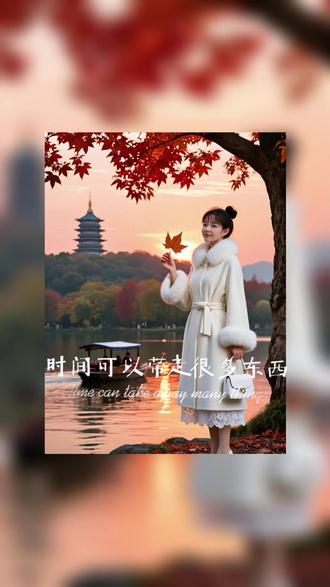 #AI西湖落日写真 #抖音ai创作