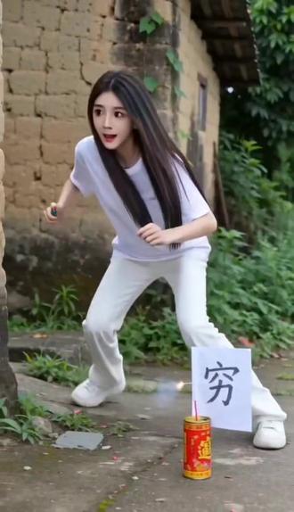 噼里啪啦炸一炸,穷鬼滚蛋,富贵到家#反转搞笑 #放鞭炮炸穷鬼 #我在抖音拍特效 #随变AI随便玩