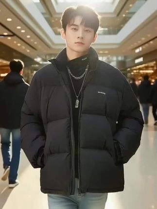 高充绒272g羽绒服男冬季80白鸭绒加厚保暖立领面包服情侣外套潮牌#时尚#男装#好物推荐