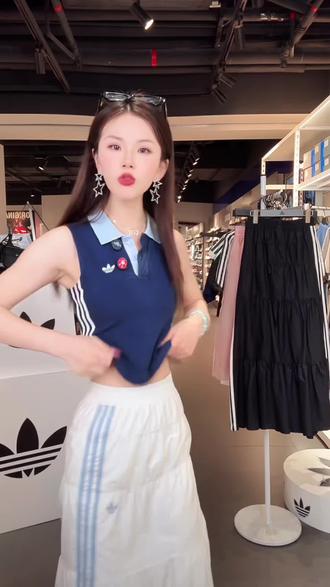 Adidas阿迪达斯三叶草半身裙女装2026夏季新款运动休闲裙子KY5729#阿迪达斯夏季#三叶草半身裙