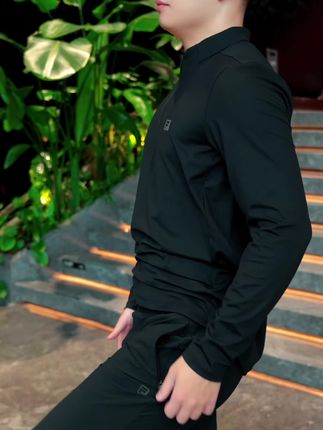 商务运动休闲百搭立领长袖,单穿内搭都合适,品质男装彰显气质 #今日穿搭 #斐乐男装