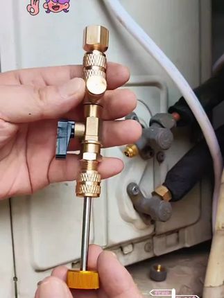 空调气门芯快速阀针拆卸扳手更换工具#冷媒雪种家用空调免放维修#空调维修 #五金工具#抖音粉条 #上热门