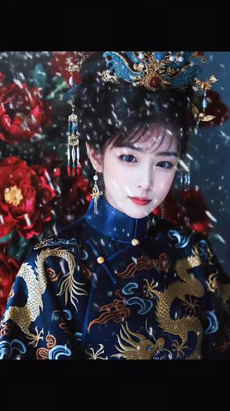 #AI牡丹凤袍照 #抖音ai创作 以后还拍啥写真了
