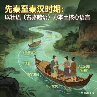 #南宁白话 朋友们,今天我来给大家讲讲南宁方言演变的简明时间线。很多人可能不太清楚南宁方言经历了这么多的变化呢。
在先秦至秦汉时期,南宁最早的语言体系是以壮语,也就是古骆越语为本土核心的。那个时候,整个南宁地区的人们主要使用的就是这种语言,它就像是南宁语言大厦的基石,奠定了这片土地最初的语言风貌。
到了唐宋至元明时期,中原移民来到了南宁,他们带来了汉语,从而形成了南宁平话,这可是南宁本土最古老的汉语方言。在城区,官府通行的是邕州官话,也就是西南官话桂南小片,就好比现在的官方语言一样,用于官方的交流和事务处理。而在城郊呢,则是以平话为主,老百姓们日常交流就用平话,就像我们现在在一些小镇上,大家都有自己当地的方言来沟通。
清代的时候,邕州官话成为了城区主流的交际语,当时很受欢迎的邕剧就是以它为演出语言的,就像现在的电视剧用普通话来配音一样,让大家都能听得懂。城郊的人们还是继续使用平话。这时候,粤语,也就是白话,随着广东移民少量传入了南宁,但还没有形成很大的影响,就像是一颗刚刚种下的小树苗,还没长大。
到了清末至民国,情况就发生了很大的变化。广东移民大量迁入南宁,白话,也就是粤语邕浔片,快速普及开来,它逐步取代了官话和平话,成为了城区的主流方言。不过在郊县,平话和壮语还是被保留了下来,就像不同的文化在不同的地方生根发芽。
到了近现代,白话成为了城区的核心方言,而平话和壮语则留存于郊县的村镇。后来普通话开始推广,它成为了官方以及通用的交际语,但是白话在民间仍然是主流,就像两条并行的河流,各自有着自己的流向和作用。
大家想想看,南宁方言的演变就像是一部生动的历史书,记录着不同时期人们的迁徙和交流。那么朋友们,你们身边有没有一些方言也经历了有趣的演变呢?快来评论区和我分享吧。