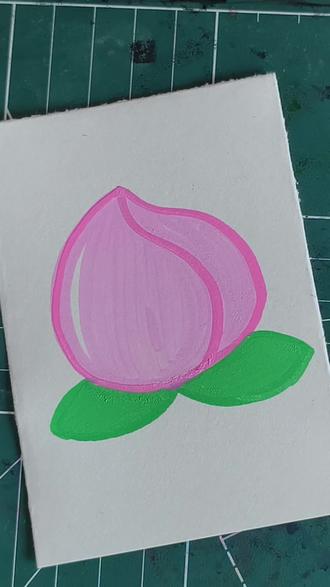 用字母C和S画桃子#桃子 #蜜桃物语 #丙烯马克笔 #跟着抖音学画画 #零基础学画画