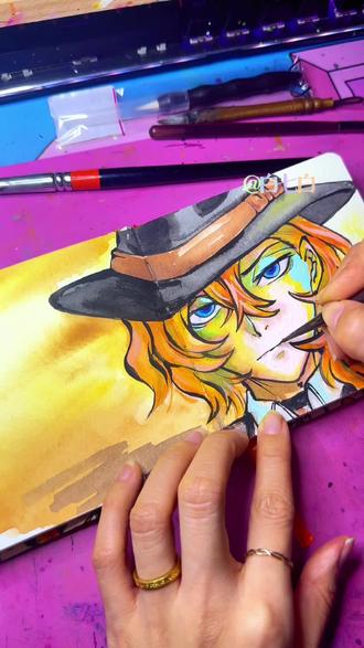 🆕新绘本开启🔥这个绘本画热门动漫人物~
今天画第一页:中原中也_ #绘本 #动漫人物绘画 #中原中也 #文豪野犬 #动漫手绘