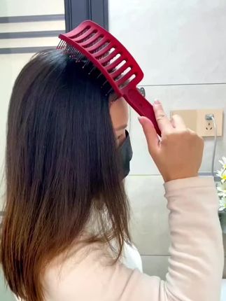 (粉丝专属)排骨美发造型梳子蓬松 直发卷发按摩梳子大弯梳弧形#排骨梳 #梳子