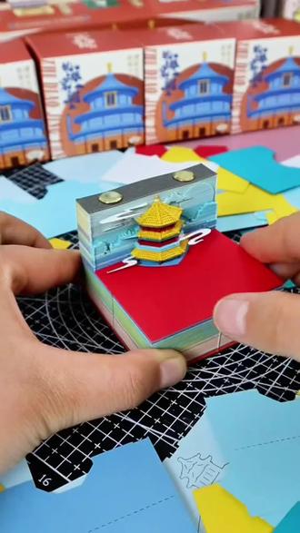 北京2026日历手撕创意3d立体便签纸雕日历便签故宫长城文创伴手礼#盲盒 #纸雕 #立体纸雕 #灵思时代 #创意礼物