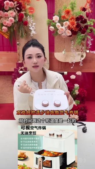 志高双旋钮控温空气炸锅,无油烹饪低脂健康,可视内胆便于操作#空气炸锅 #家用电器 #强烈推荐