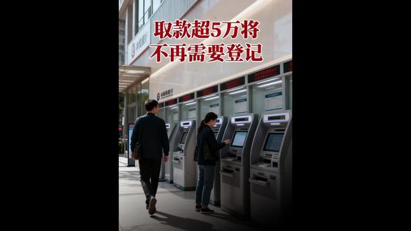 重磅新规!2026年起取款超5万无需登记