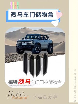 驰客正品烈马车门储物盒改装内门把扶手收纳盒适用于福特国产烈马#福特烈马 #烈马bronco #硬派越野 #汽车好物 #好物推荐🔥