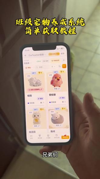 《磊磊落落》班级宠物养成系统简单获取教程#班级宠物 #班级宠物