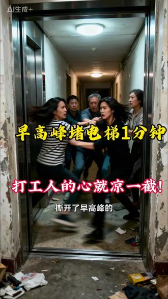 早高峰电梯被占女子怒推厮打!是正义反击还是互不相让?#早高峰通勤痛点大吐槽# #公共设施占用纠纷如何化解# #邻里矛盾那些事#