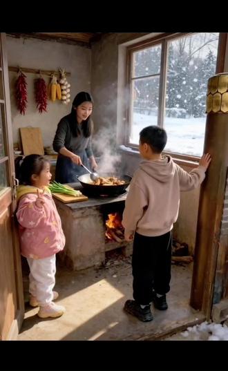 宝贝给奶奶送鸡肉来了
