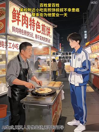 百姓的善意接力 是多好的人,才能让一条街的商贩,都心甘情愿的捐赠营业额#煎饼叔叔 #正能量 #暖心 #内容启发搜索 #大学生