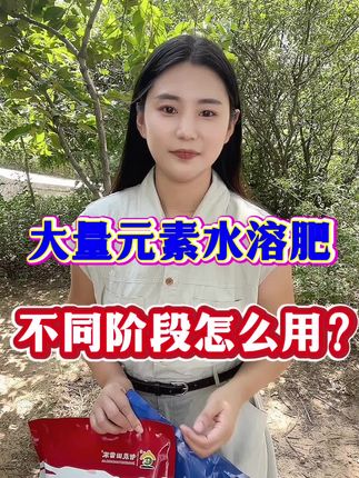 大量元素水溶肥,在作物的不同阶段应该怎么使用?#种植小技巧#农资肥料#大量元素水溶肥