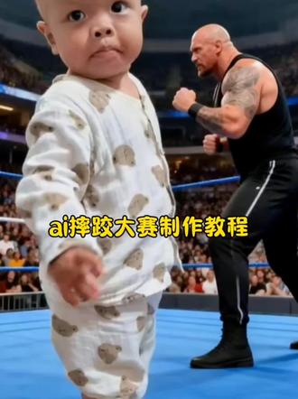 ai摔跤大赛特效制作教程ai摔跤一键生成入口 ai特效摔跤一键生成#剪映 #ai摔跤 #ai摔跤对战演示 #巨石强森打斗ai #ai视频 摔跤ai生成特效入口 剪辑教程 ai打擂台生成视频
