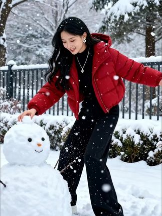 冬季穿搭一整套高级感女保暖棉服外套加绒直筒裤两件套潮#暖fufu的冬日ootd #每日分享 #带你看雪景 #冬天该有的样子 #这也太好看了 @抖加🔥上热门🔥dou+🔥热点宝 @@巨量千川