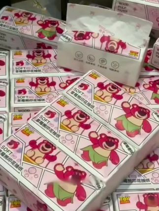 Disney/迪士尼草莓熊正版印花抽纸加厚大包家用干湿两用卫生纸巾#纸巾 #草莓熊 #种草好物 @DOU+小助手 @生活服务热点中心