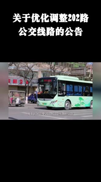 关于优化调整202路公交线路的公告
