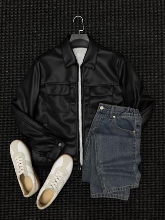 秋冬不得给自己备上一件酷帅雅痞商务帅气的机车服皮衣!#品质男装 #简约大气 #男装穿搭 #皮衣搭配 #外套穿搭
