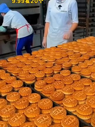 9块9到手20个老式五仁月饼,皮薄馅厚#五仁月饼 #广式月饼 #软糯香甜 #老式五仁月饼 #月饼