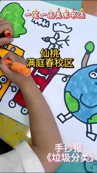 美术课动手创作垃圾分类手抄报✨
笔下绘出绿色家园,学会分类小知识,守护身边美好环境🌿