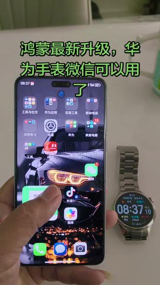 终于好起来了,鸿蒙系统刚刚升级完,最新鸿蒙6.0.0.130,这把链接华为GT6,微信可以在手表登录上去了,不再提示系统版本过低。感谢鸿蒙,继续再战。