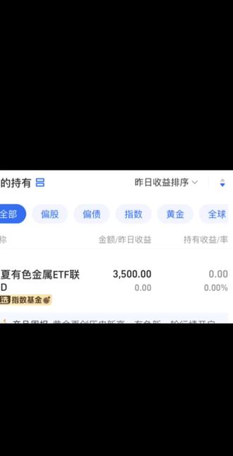 作为理财新手村的大学生,今天第一天“开荒”就盯上了华夏有色金属今天掉了两个点主打一个“金属界搞钱,我先无脑入为敬”欢迎大家评论区讨论#华夏有色金属 #基金小白