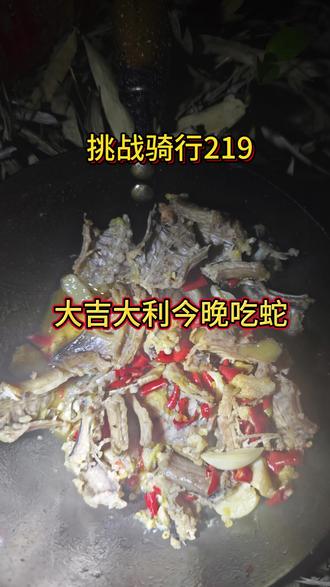 大吉大利,今晚吃蛇,天上龙肉地下蛇肉,大补之物#骑行219国道 #吃蛇