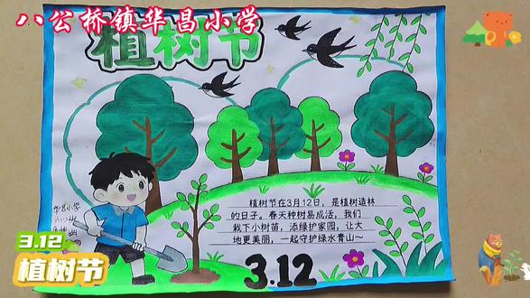 🌈种下一抹绿,🌱收获一片春。
六一班同学用手抄报🖼️,致敬植树节🌲,守护绿水青山。⛰️
#华昌小学六年级一班