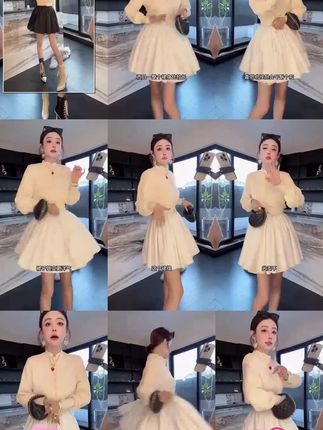 #休闲套装女#度假风穿搭 #修身显瘦#穿出高级感   财阀千金女装秋冬轻薄针织开衫一片式半身裙套装网红洋气炸街女装