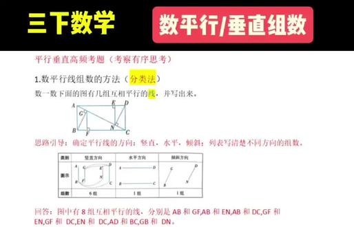 三下数学|平行垂直高频考题
又来数了!主要考察有序思考和分类!#创作者中心 #创作灵感 #数学平行线 #三年级数学#苏教数学