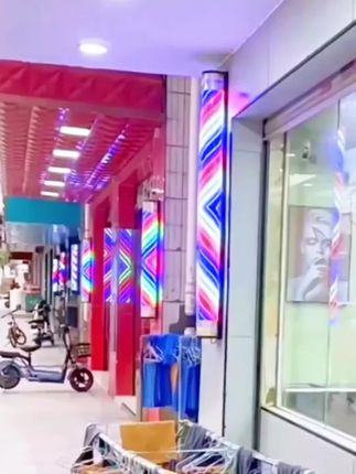 #发廊挂墙转灯 #户外挂壁灯  #理发店 #户外转灯 #美观实用