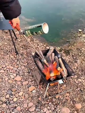 户外露营桌子烧烤大功率加长喷枪喷火枪点火器猛火枪户外折叠桌子