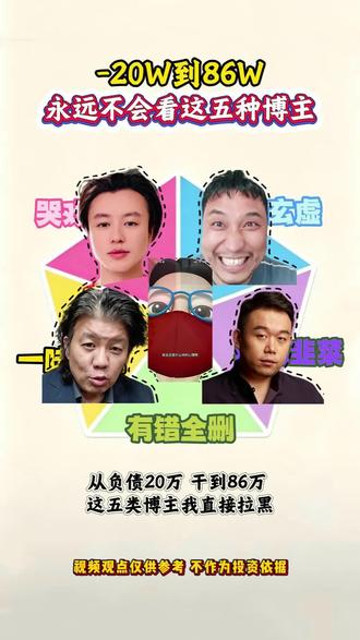 坚决拉黑的5位博主! 这五位博主,我永远不再看!#热点 #股票 #股市 #财经 #博主推荐
