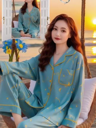 #家居套装 #睡衣外穿 #面料柔软亲肤 #舒适家居服 #睡衣穿搭