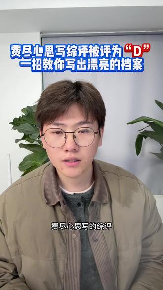 费尽心思写的综评为什么会被评为D#综评填写#综评档案#综合素质评价#入团
