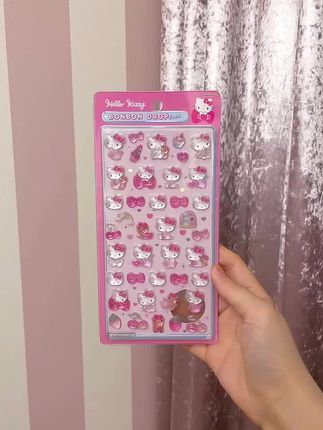 谁能拒绝这么可爱的Kitty猫水晶浮雕贴纸#Kitty猫#亚克力工艺 #立体浮雕 #贴纸