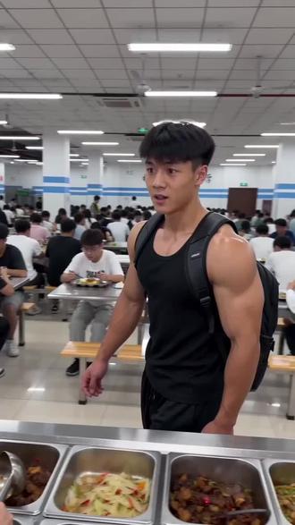 #健身 你喜欢练哪里#学校食堂 #ai