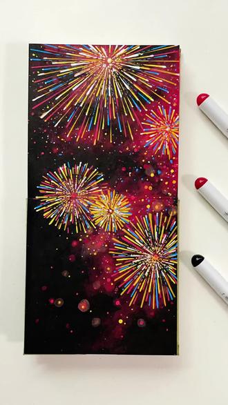 新年烟花来啦
#真实生活分享官 #画出我的赛博烟花 #抖音年味艺术图鉴 #跟着抖音学画画 #艺术种草指南