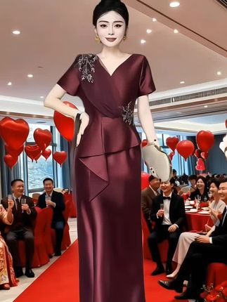#婚庆礼服 #婚礼妈妈礼服 #喜婆婆妈妈婚宴装 #婚宴妈妈装