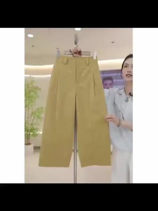 薄款阔腿裤女时尚夏新款百搭高腰显瘦松紧腰宽松直筒裤休闲裤子#爆款热卖中 #谁穿谁好看不分年龄段 #显瘦显腿长 #每日分享穿搭