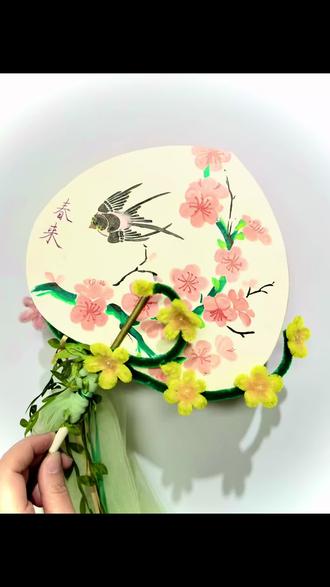 春幡又叫春旗,在立春前后使用,置于屋内门外,或游玩时拿在手中,迎春纳福。#手工 #创意手工 #国风手工 #春节手工 #少儿美术