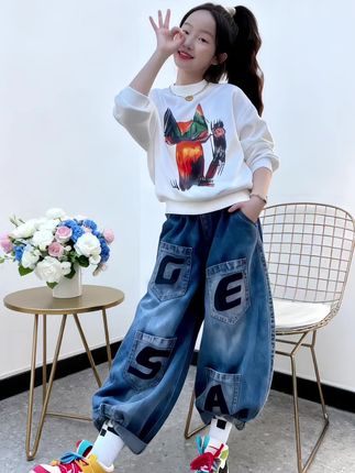 #高品质童装 #今日穿搭 #牛仔裤 #潮酷穿搭 #洋气穿搭