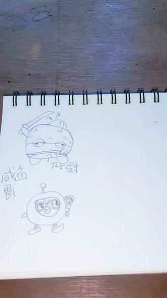 #学习打卡ing 就是画那个咸鱼。和小黑的拟人#学习打卡vlog