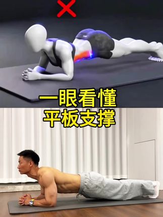 一眼看懂平板支撑!#健身干货 #一起来锻炼 #核心力量训练