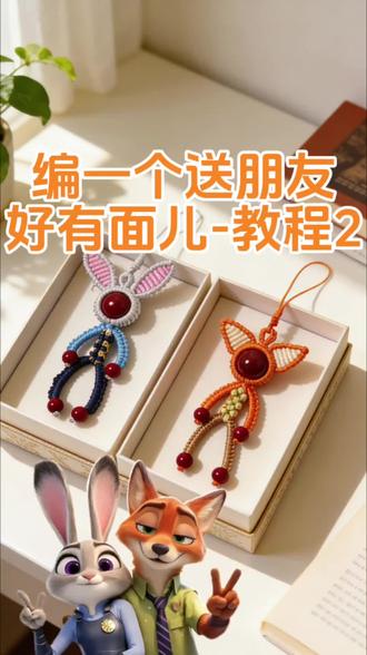 朱迪兔和尼克狐编绳教程(2)
#朱迪尼克 #疯狂动物城 #编绳教程 #编绳 #挂件编绳教程